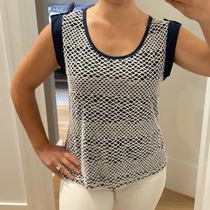 Navy and white tank top